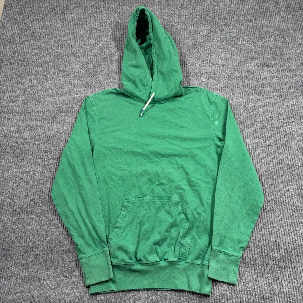 J. Crew Hoodie Mens XS Green Long Sleeve Pullover Sweatshirt Cotton Blend